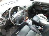 2002 Volkswagen Jetta GLX VR6 Wagon Black Interior