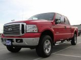 2006 Red Clearcoat Ford F250 Super Duty Lariat FX4 Off Road Crew Cab 4x4 #6562585