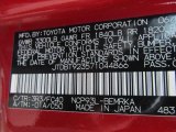 2007 Yaris Color Code for Barcelona Red Metallic - Color Code: 3R3