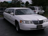 2001 Vibrant White Lincoln Town Car DaBryan Limousine #6562444