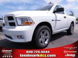 2012 Bright White Dodge Ram 1500 Express Regular Cab #67104130