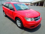 Bright Red Dodge Journey in 2012