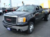 2008 Black Onyx GMC Sierra 3500HD SLT Crew Cab 4x4 Dually #6560531