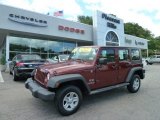 2009 Red Rock Crystal Pearl Jeep Wrangler Unlimited X 4x4 #67147366