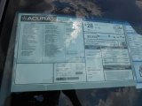 2013 Acura ILX 2.0L Technology Window Sticker