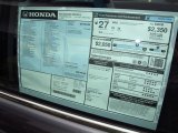 2012 Honda Accord EX-L Sedan Window Sticker