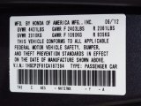 2012 Accord Color Code for Polished Metal Metallic - Color Code: NH737MX