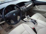 2010 BMW 5 Series 535i Sedan Cream Beige Interior