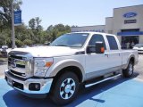 2012 White Platinum Metallic Tri-Coat Ford F250 Super Duty Lariat Crew Cab #67340284