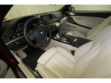 2012 BMW 6 Series 650i Convertible Ivory White Nappa Leather Interior