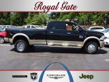 2012 Brilliant Black Crystal Pearl Dodge Ram 3500 HD Laramie Longhorn Crew Cab 4x4 Dually #67340146