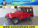 Flame Red Jeep Wrangler in 2003