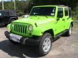 2012 Jeep Wrangler Unlimited Gecko Green