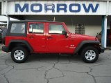 2008 Flame Red Jeep Wrangler Unlimited X 4x4 #67593701