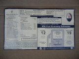 2011 Maserati Quattroporte S Window Sticker