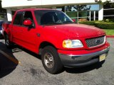 Bright Red Ford F150 in 2003