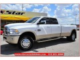 2012 Bright White Dodge Ram 3500 HD Laramie Longhorn Crew Cab 4x4 Dually #67644915