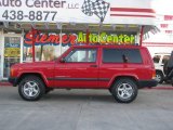 2000 Flame Red Jeep Cherokee Sport 4x4 #6742053