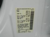 2012 NV Color Code for Blizzard White - Color Code: Q10