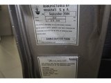 2005 Maserati GranSport Coupe Info Tag