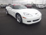 Arctic White Chevrolet Corvette in 2010