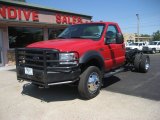 2006 Ford F550 Super Duty XL Regular Cab 4x4 Chassis Front 3/4 View