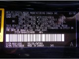2010 RX Color Code for Black Sapphire Pearl - Color Code: 8U0