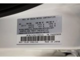 2012 MAZDA3 Color Code for Crystal White Pearl Mica - Color Code: 34K