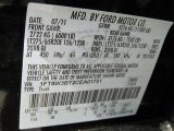 2012 F350 Super Duty Color Code for Black - Color Code: UD
