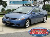 2007 Atomic Blue Metallic Honda Civic EX Coupe #67845720