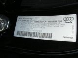 2010 Audi S5 4.2 FSI quattro Coupe Info Tag