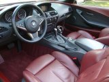 2005 BMW 6 Series 645i Convertible Chateau Red Interior
