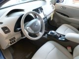 2012 Nissan LEAF SV Light Gray Interior