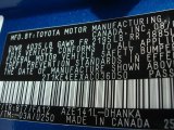 2010 Matrix Color Code for Blue Streak Metallic - Color Code: 8T7