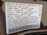 2009 Porsche Cayenne Tiptronic Info Tag