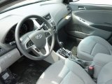 2013 Hyundai Accent GLS 4 Door Gray Interior