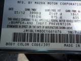 2012 MAZDA3 Color Code for Dolphin Gray Mica - Color Code: 39T