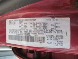 2001 4Runner Color Code for Sunfire Red Pearl - Color Code: KG2