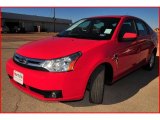 2008 Vermillion Red Ford Focus SES Sedan #6795707