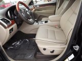 2012 Jeep Grand Cherokee Overland Dark Frost Beige/Light Frost Beige Interior