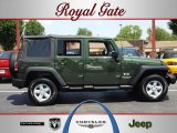 2008 Jeep Green Metallic Jeep Wrangler Unlimited X 4x4 #68223216