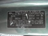 2003 Sorento Color Code for Ivy Green Metallic - Color Code: 3N
