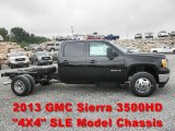 2013 Onyx Black GMC Sierra 3500HD SLE Crew Cab 4x4 Dually Chassis #68283517