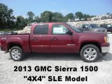 2013 Sonoma Red Metallic GMC Sierra 1500 SLE Crew Cab 4x4 #68367409
