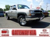 2003 Light Pewter Metallic Chevrolet Silverado 1500 LS Extended Cab 4x4 #68407061