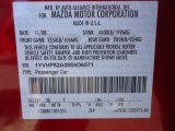 2009 MAZDA6 Color Code for Sangria Red Mica - Color Code: 36Y