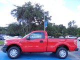 Vermillion Red Ford F150 in 2012