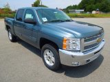 2012 Blue Granite Metallic Chevrolet Silverado 1500 LT Crew Cab 4x4 #68406841