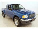 2001 Bright Island Blue Metallic Ford Ranger XLT SuperCab 4x4 #68406794