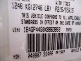 1999 Grand Caravan Color Code for Bright White - Color Code: PW7